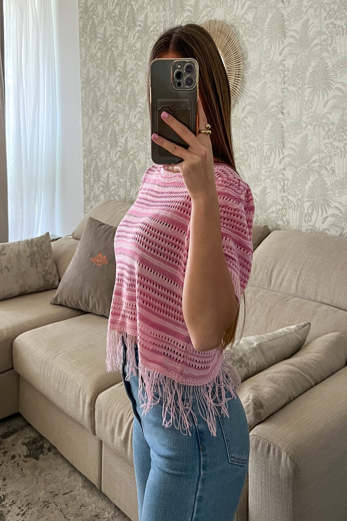 Top maille SUMMER rose