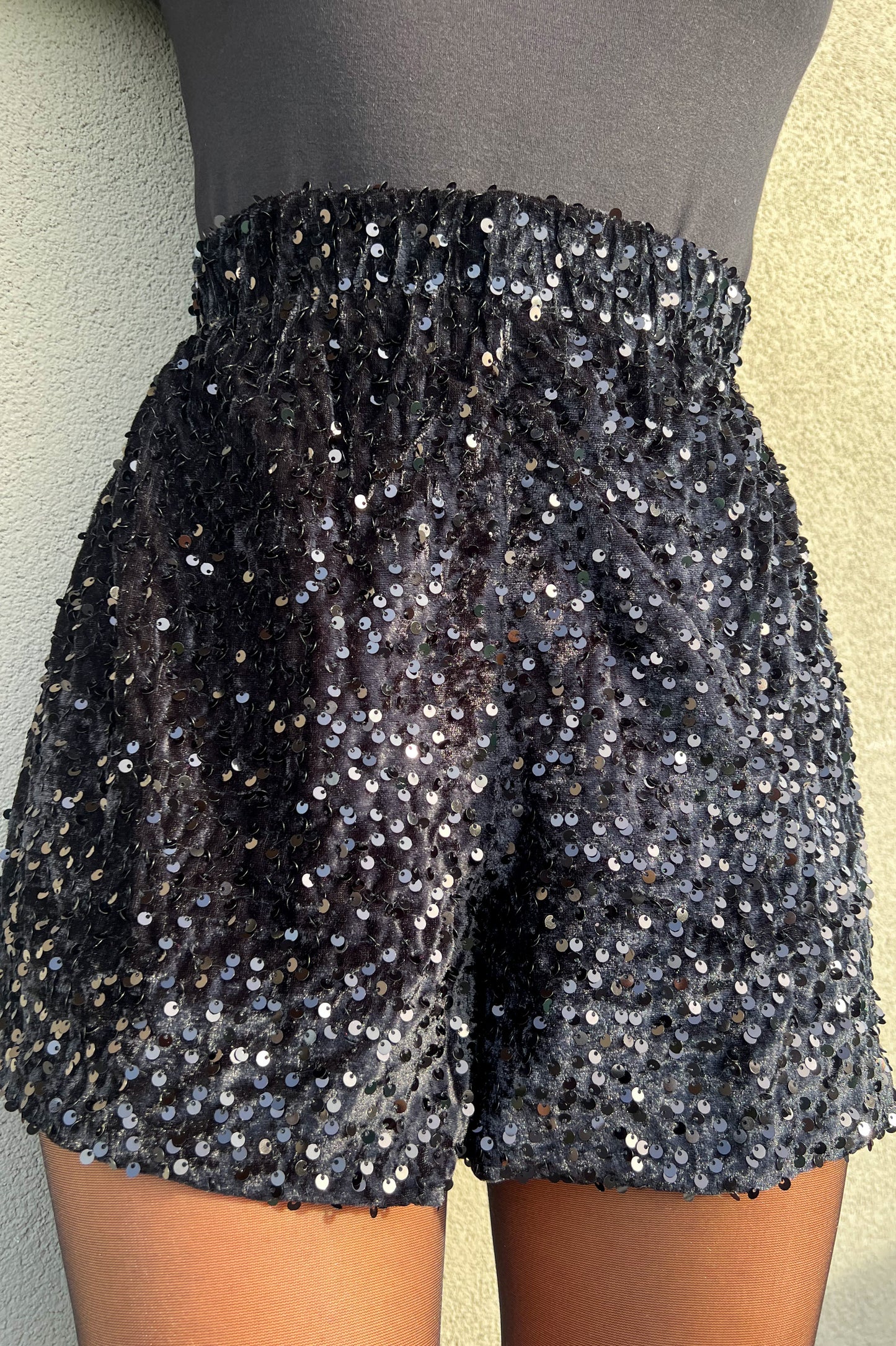 Short pailleté NOIR