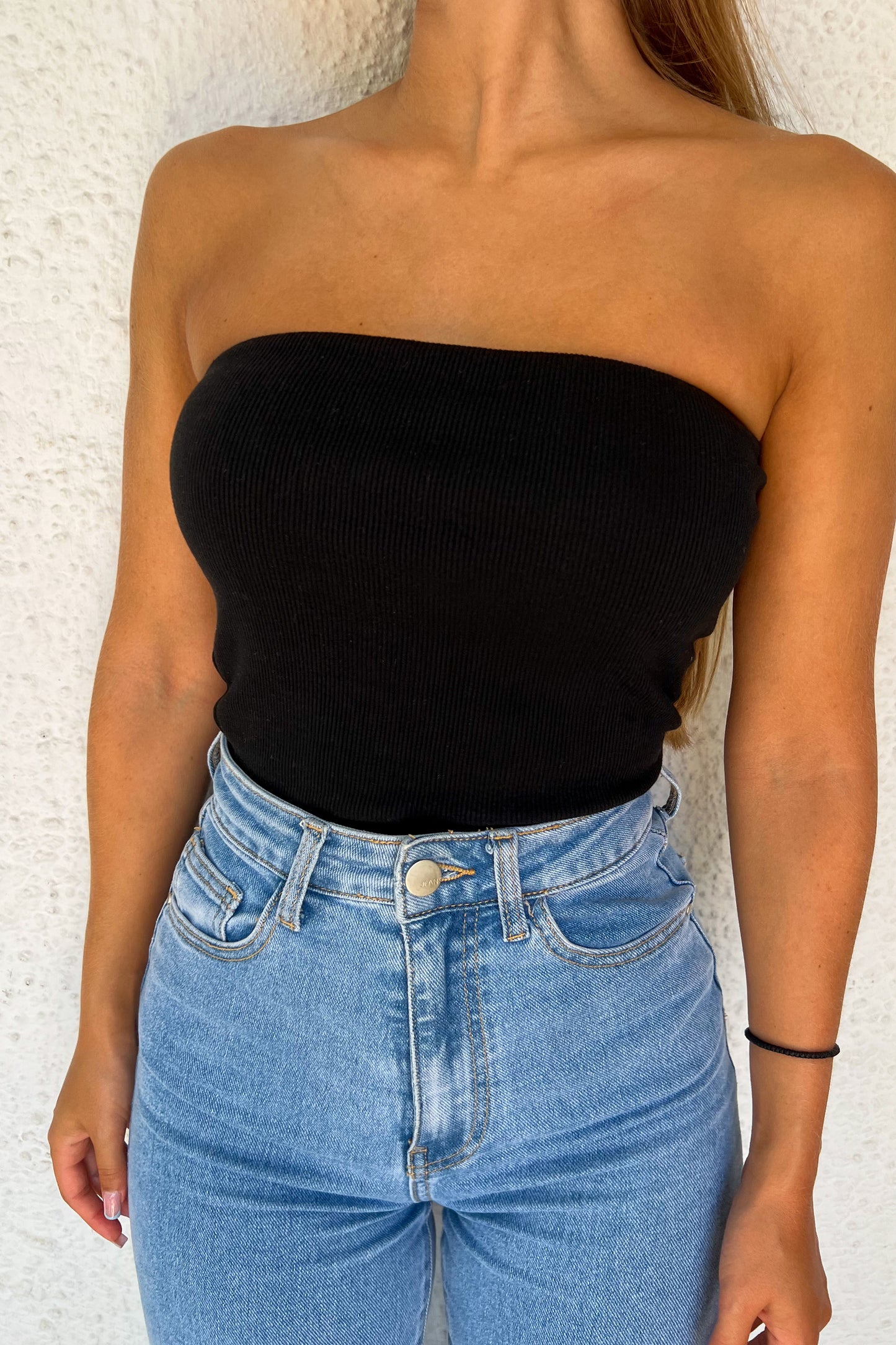 Bustier en coton NOIR