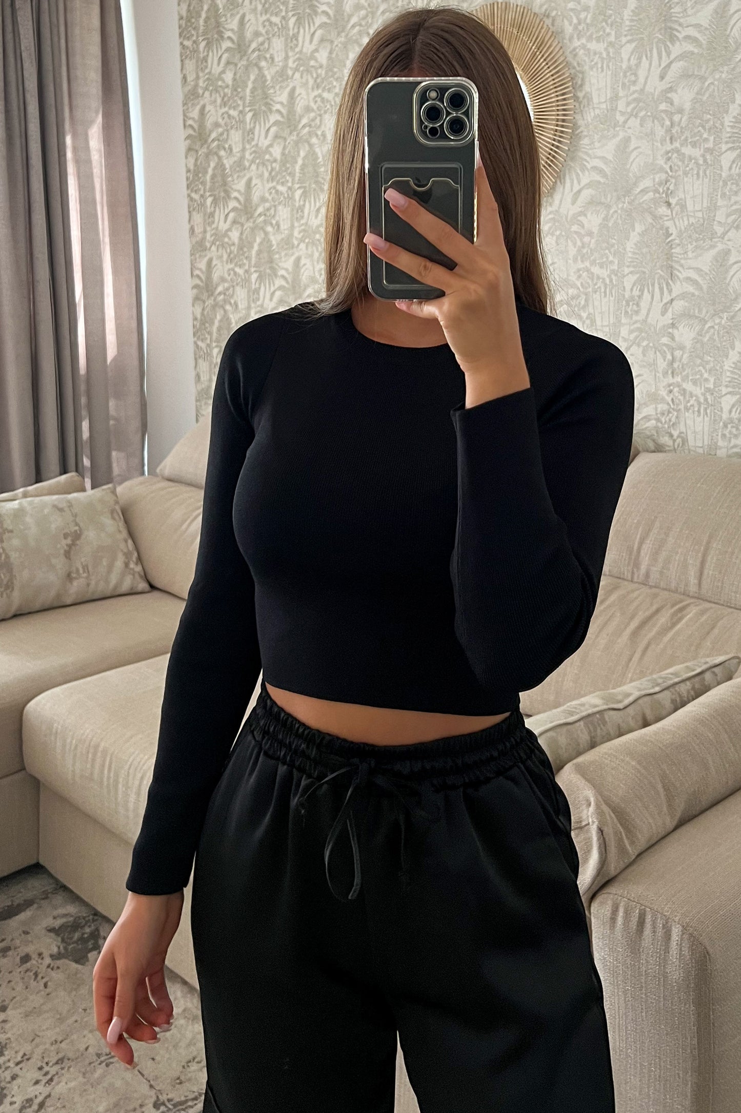 Crop top noir