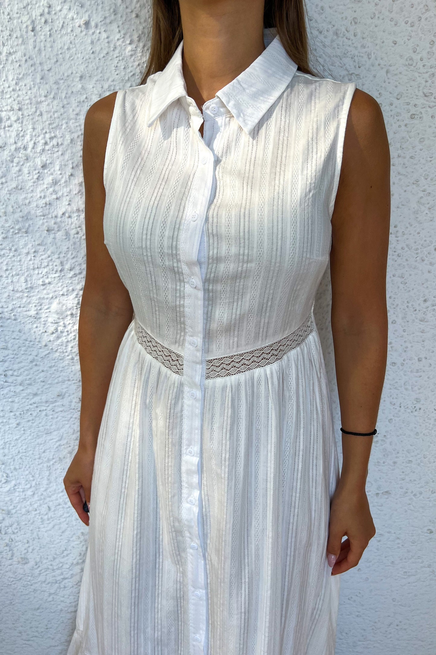 Robe chemise dos nu BLANCHE