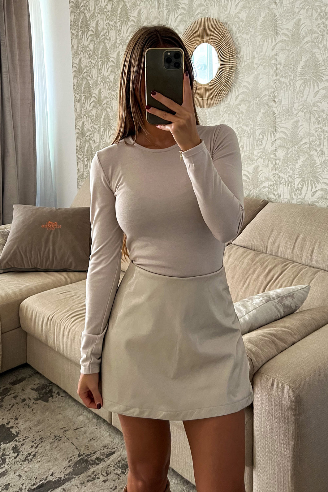 Blouse basique beige