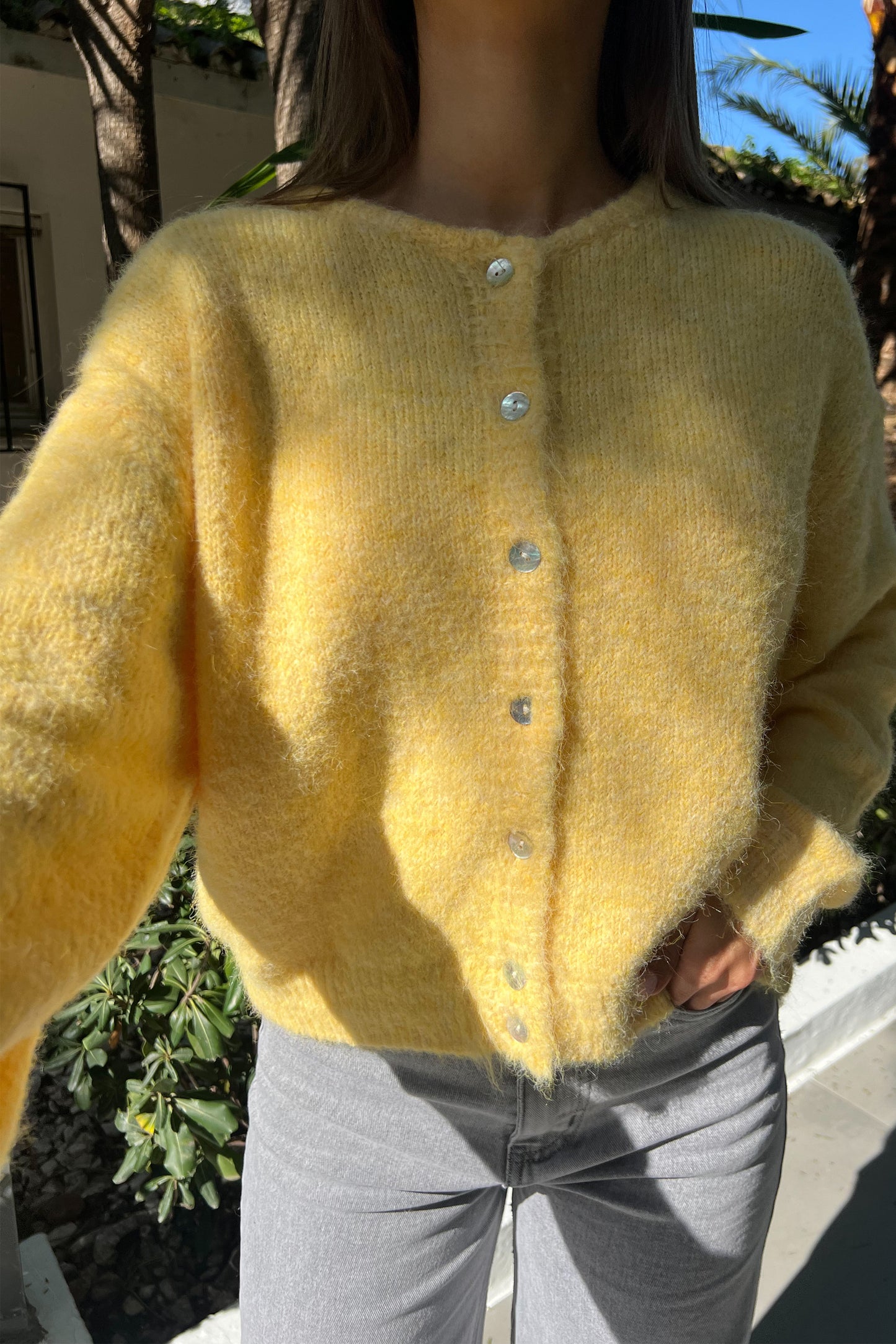 Cardigan laine JAUNE