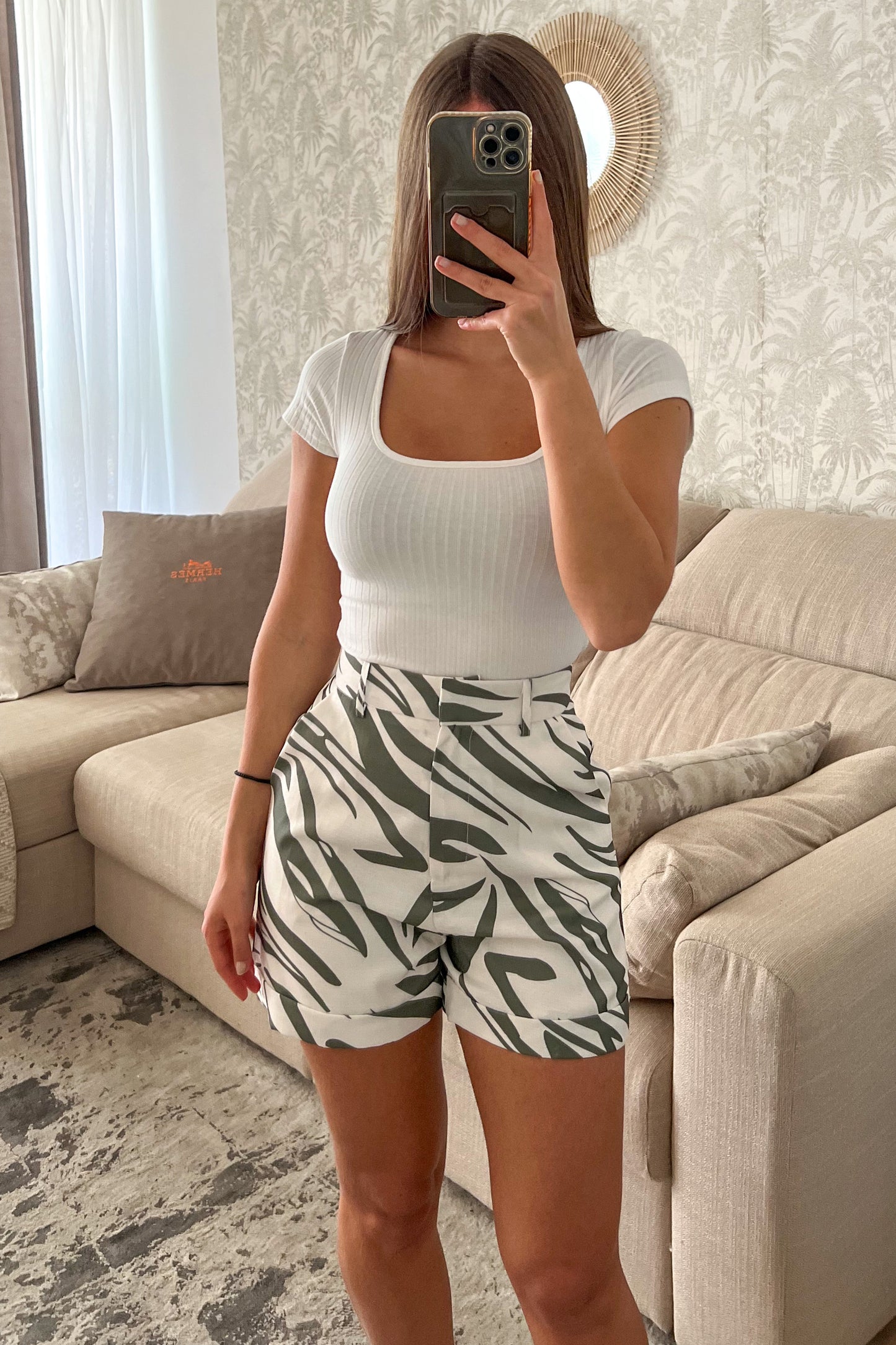 Ensemble blazer zébré VERT