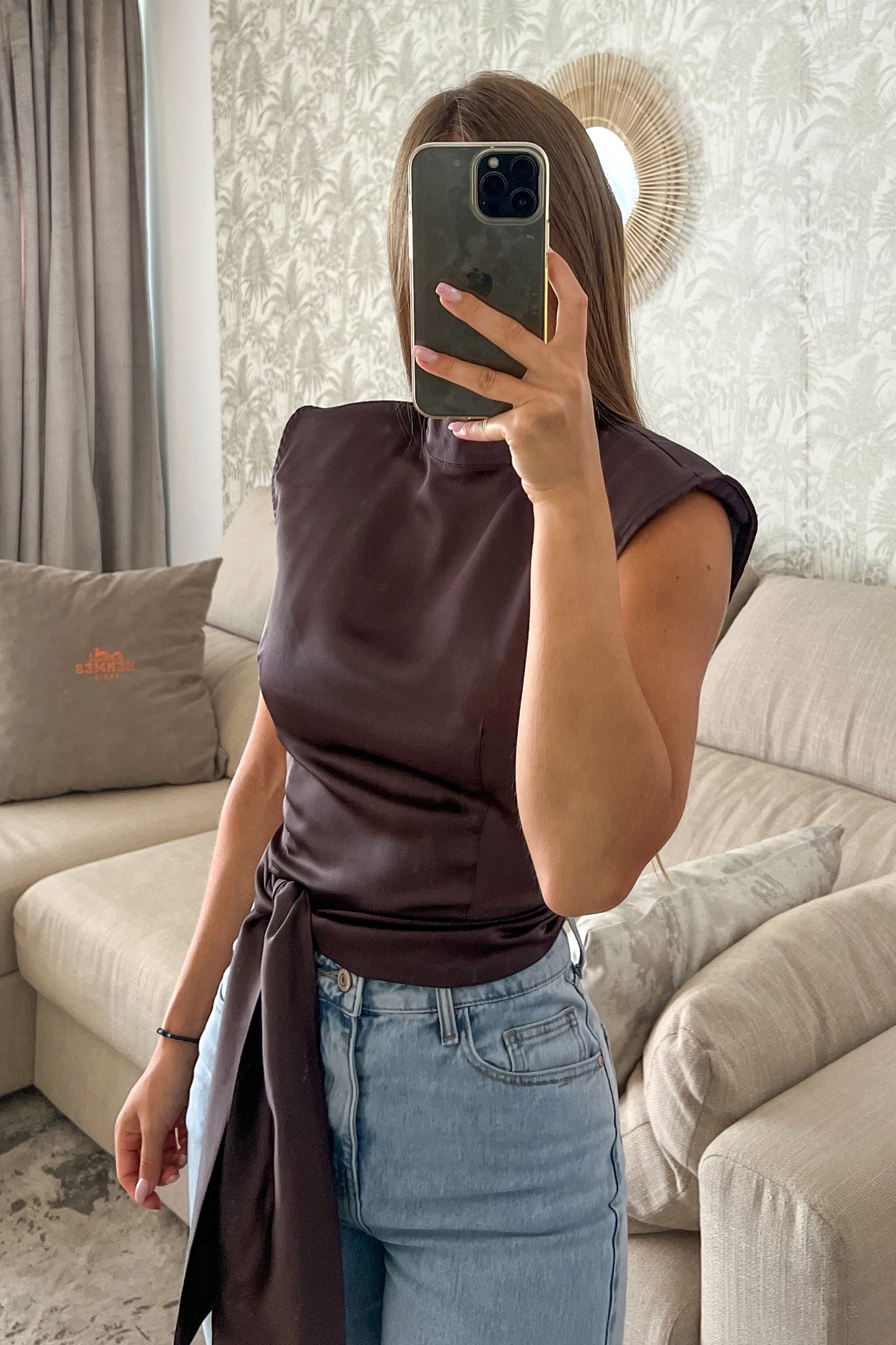 Blouse LOUISE marron