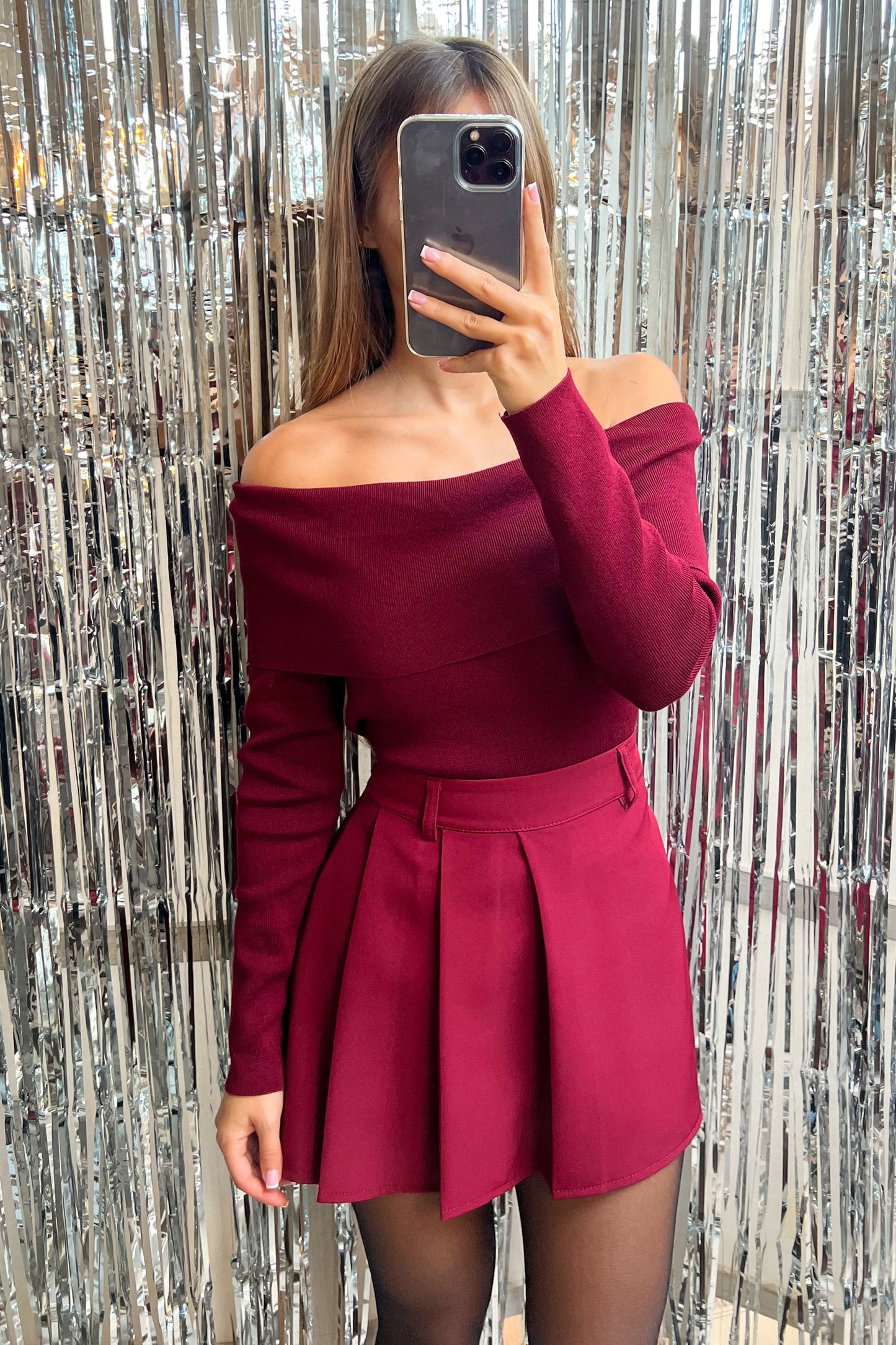 Haut bardot BORDEAUX