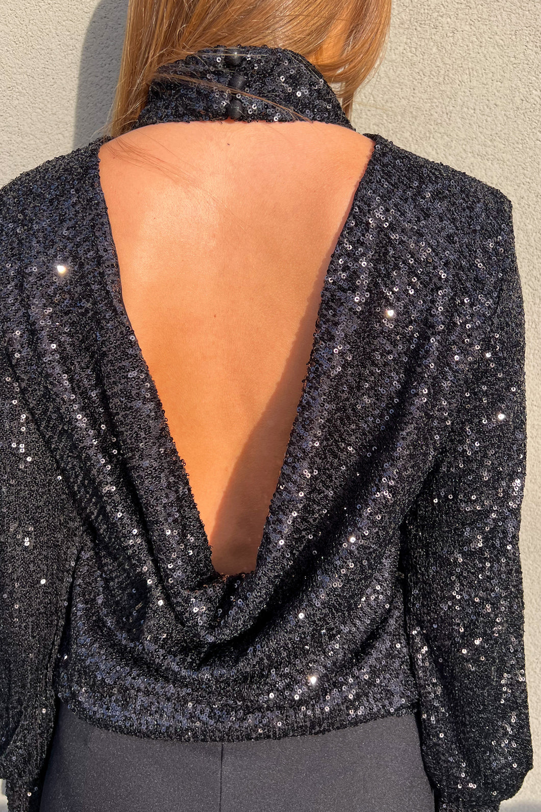 Blouse dos nu SEQUINS