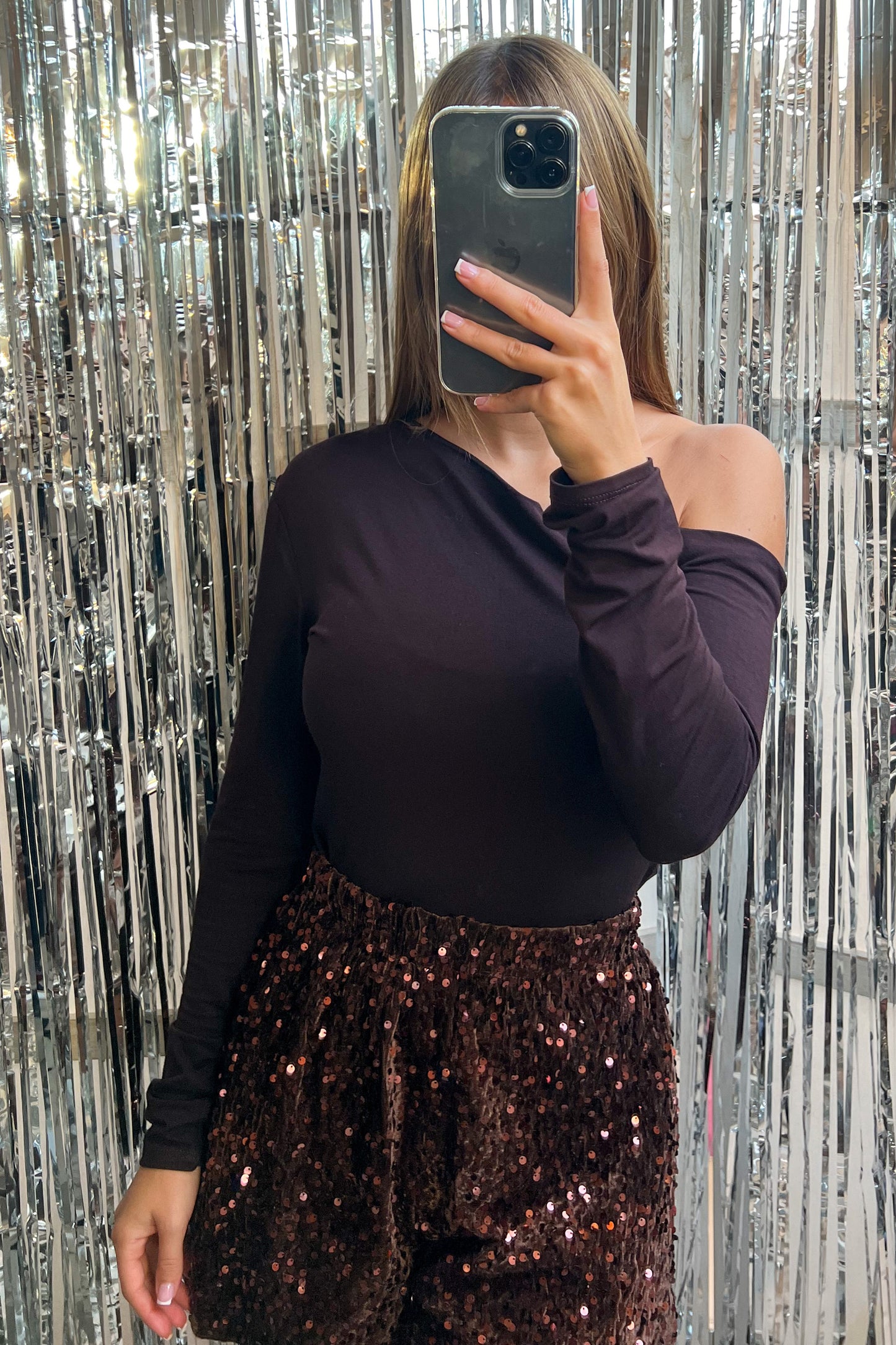 Blouse asymétrique choco