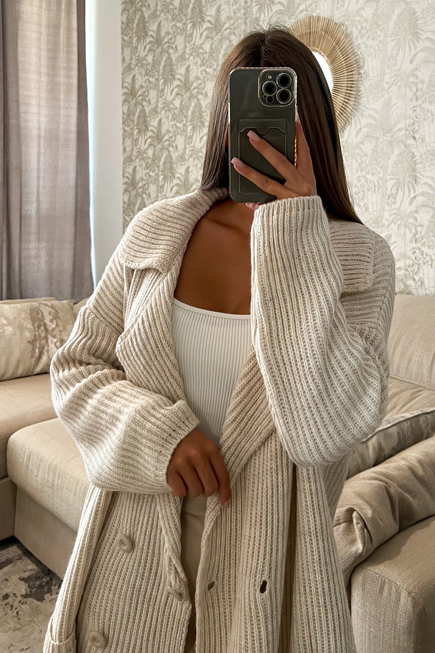 Gilet-veste coupe blazer BEIGE