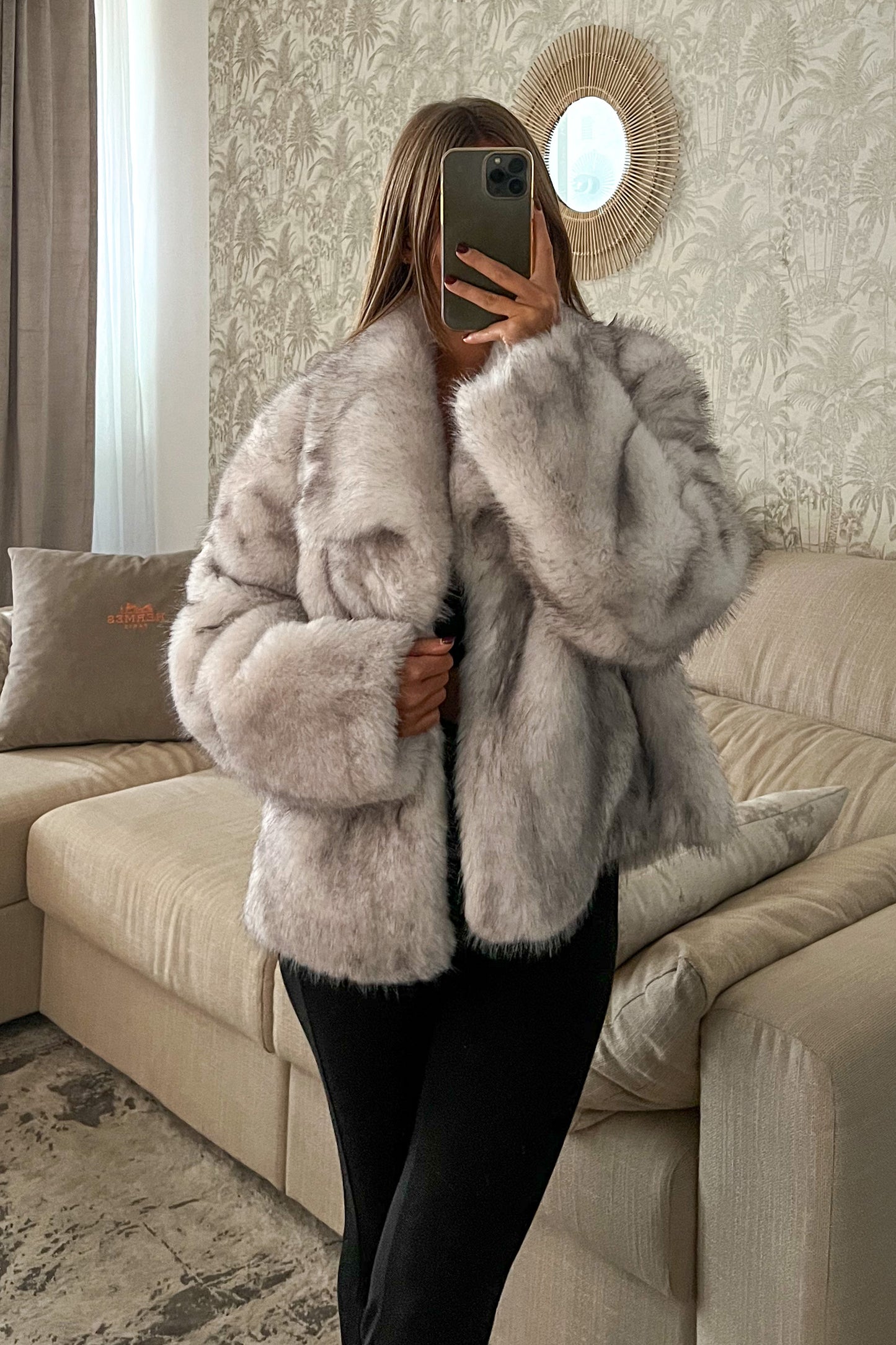 Manteau fausse fourrure BEIGE