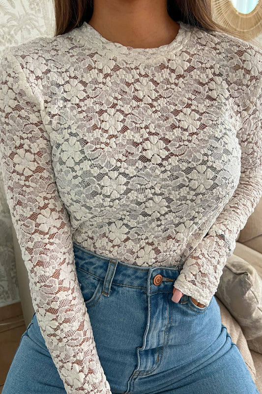 Blouse DENTELLE blanche