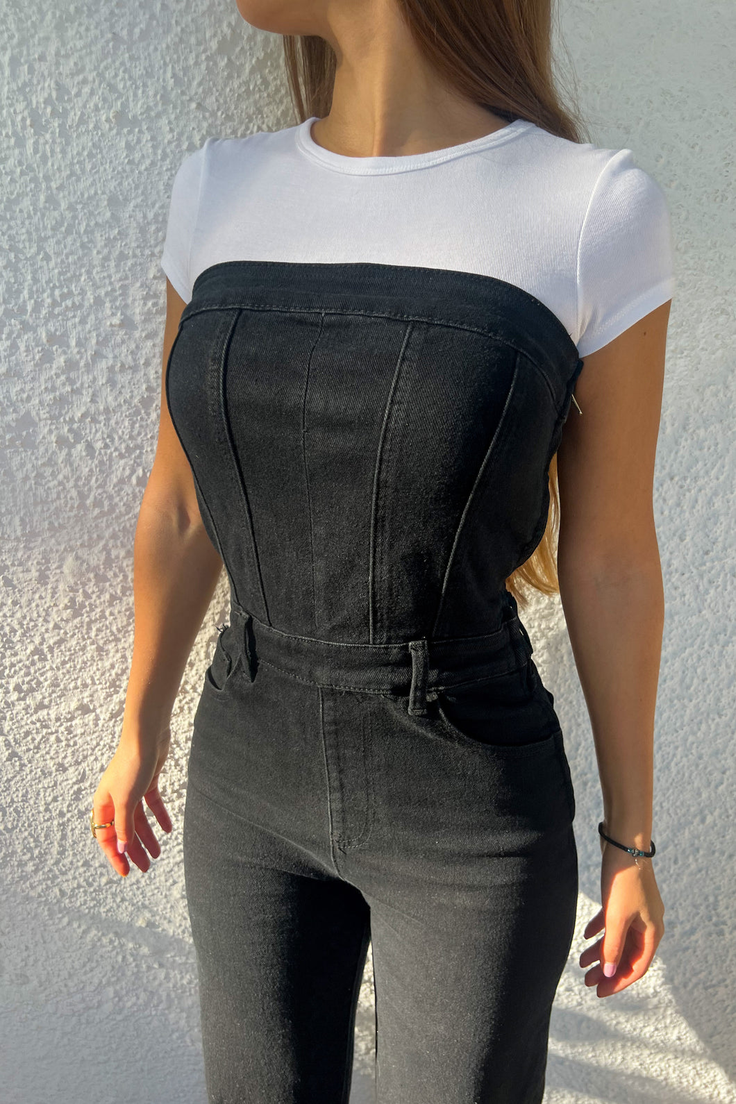 Combinaison en jeans noire