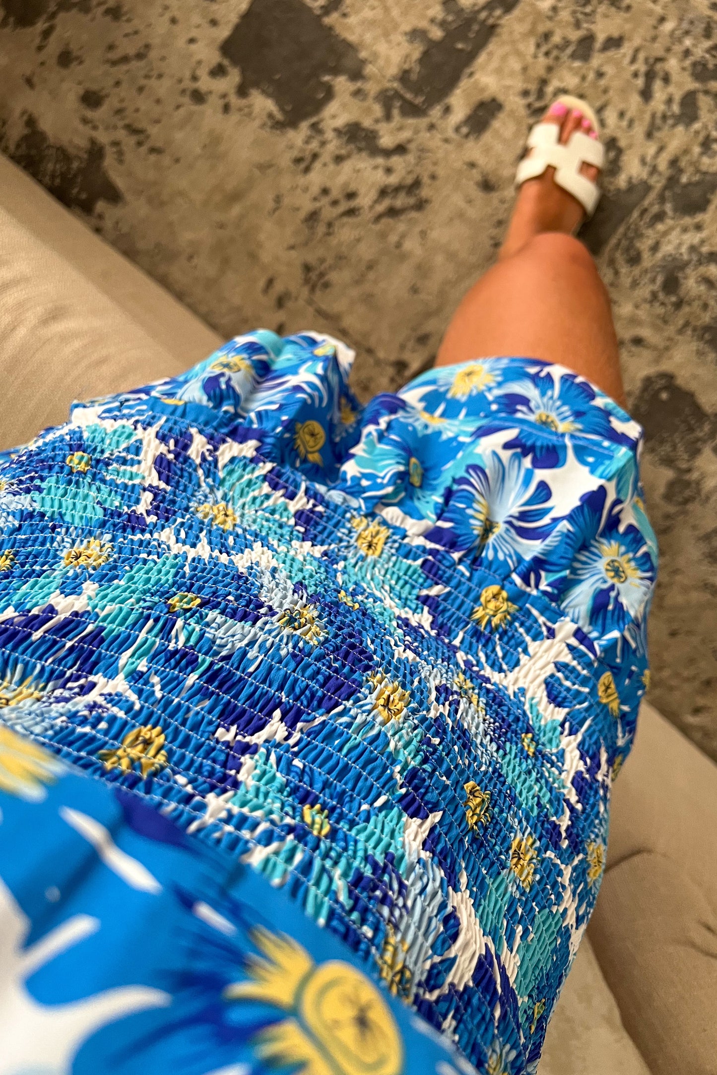 Robe dos nu BLEUE