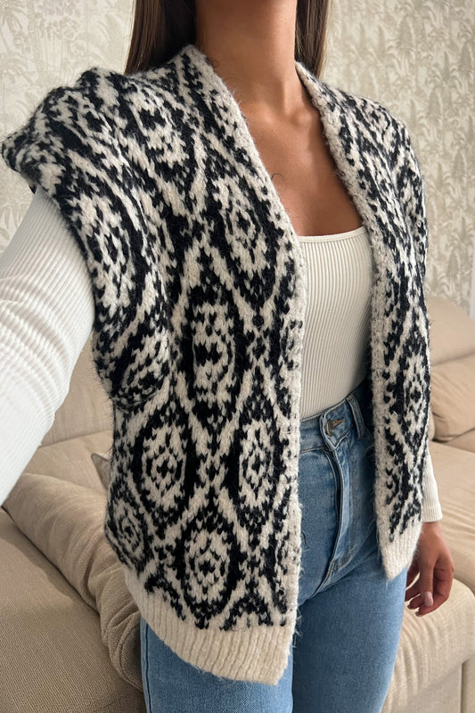 Gilet laine ALISON noir