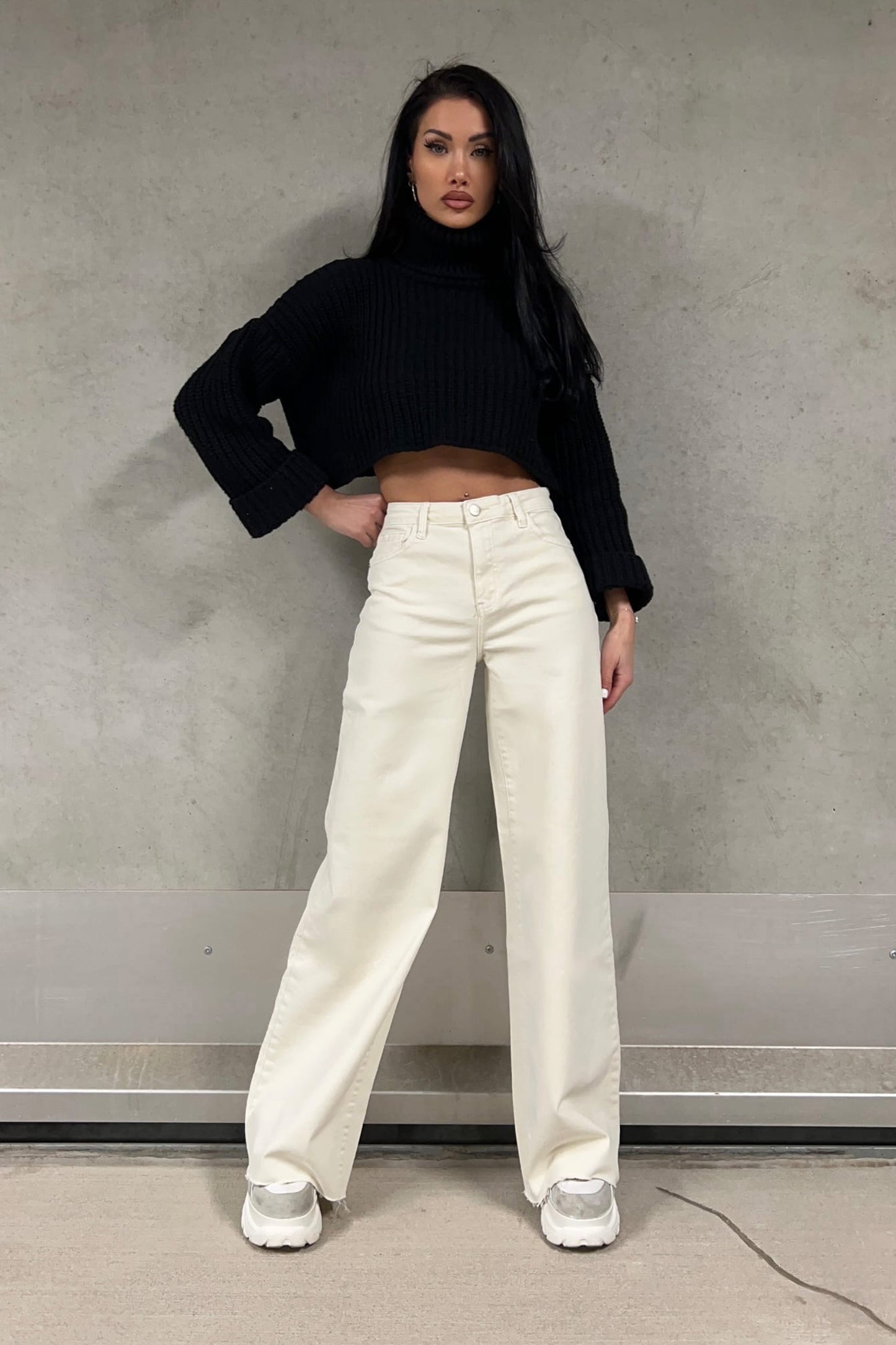 Jeans WIDE LEG beige