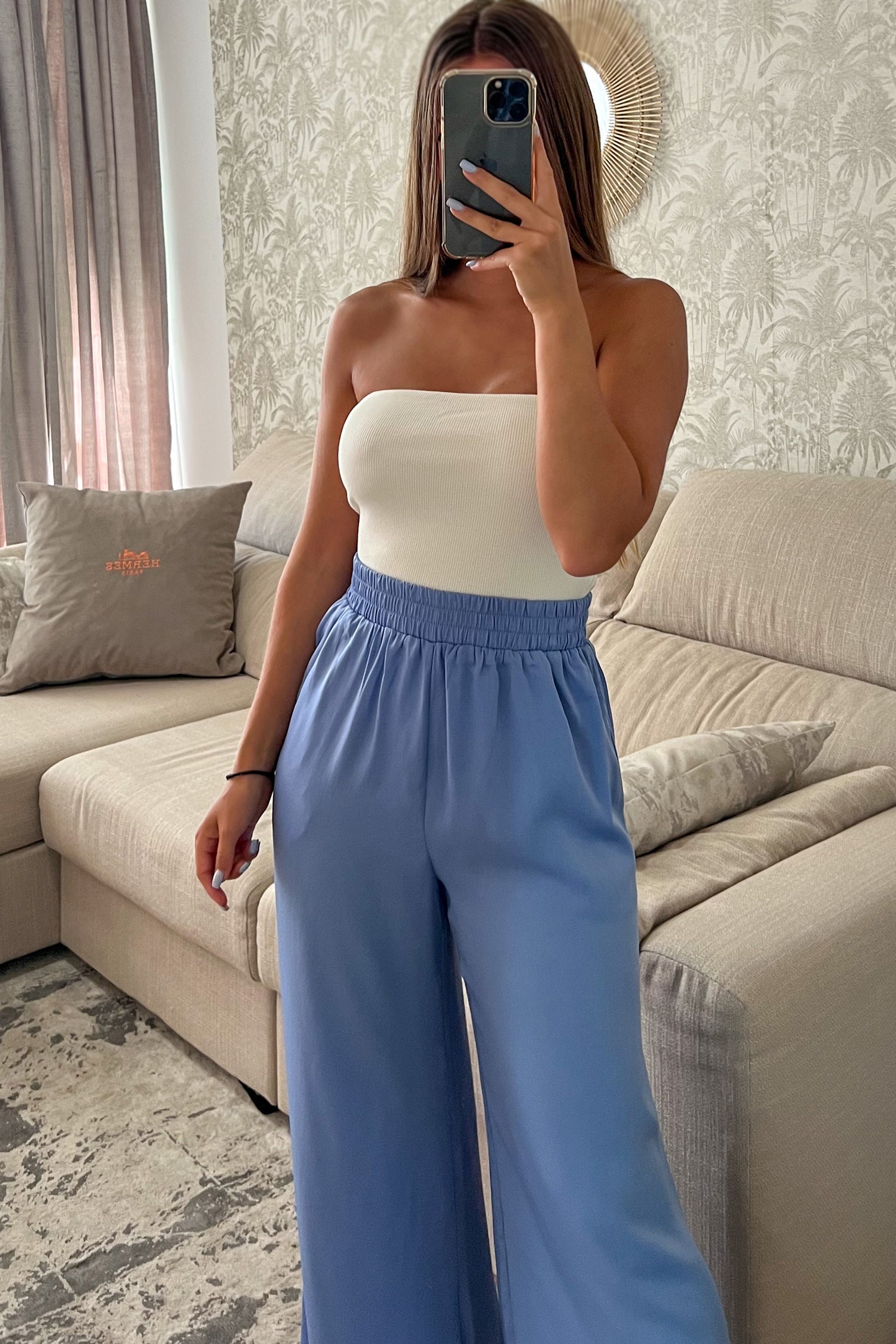 Pantalon fluide BLEU