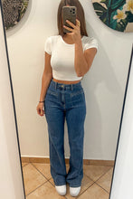 Charger l&#39;image dans la galerie, Jeans WIDE LEG poches
