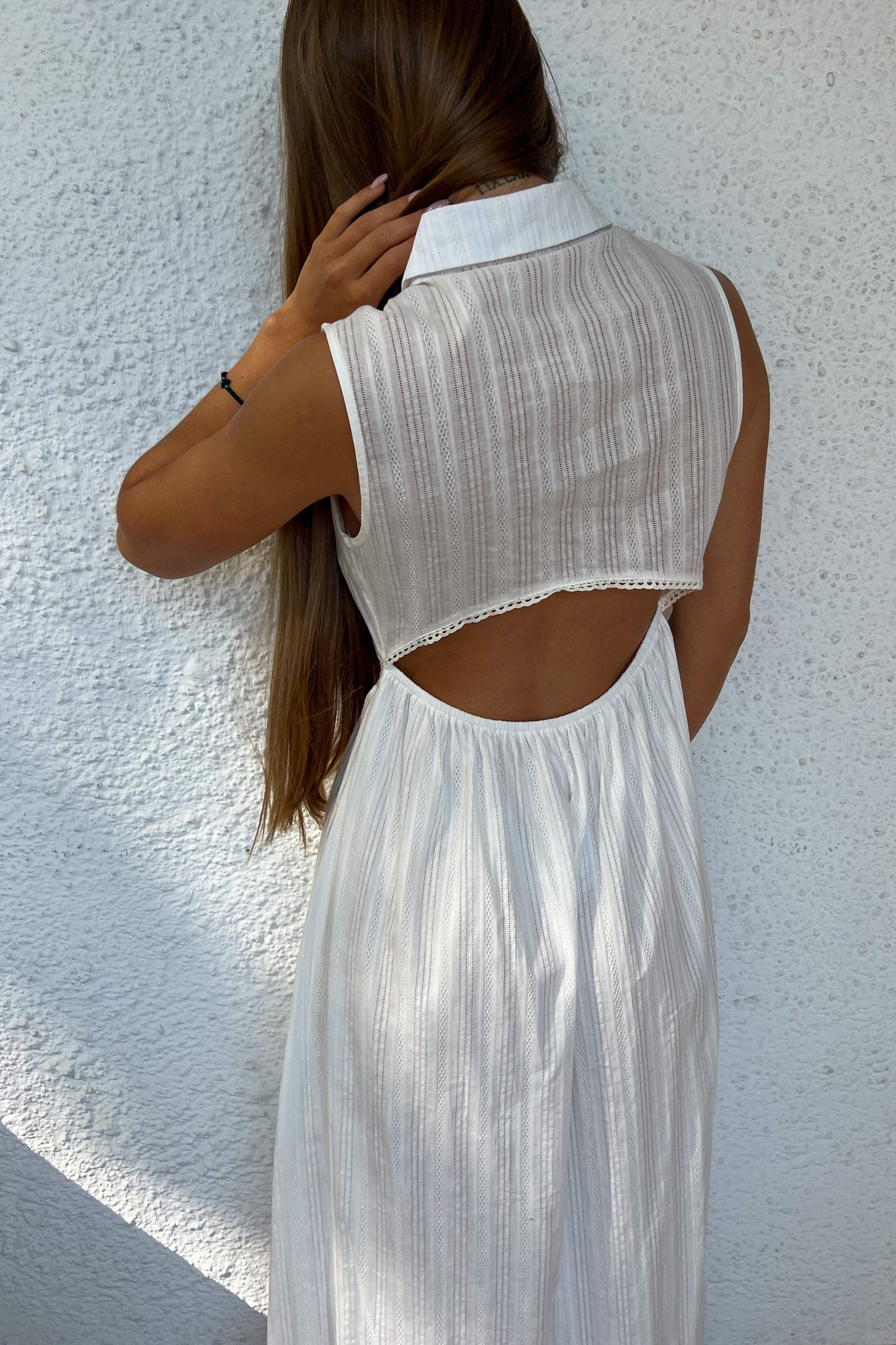 Robe chemise dos nu BLANCHE