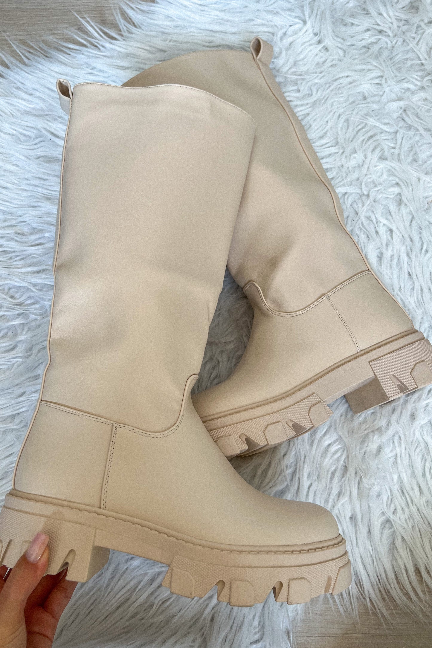 Bottes hautes beiges