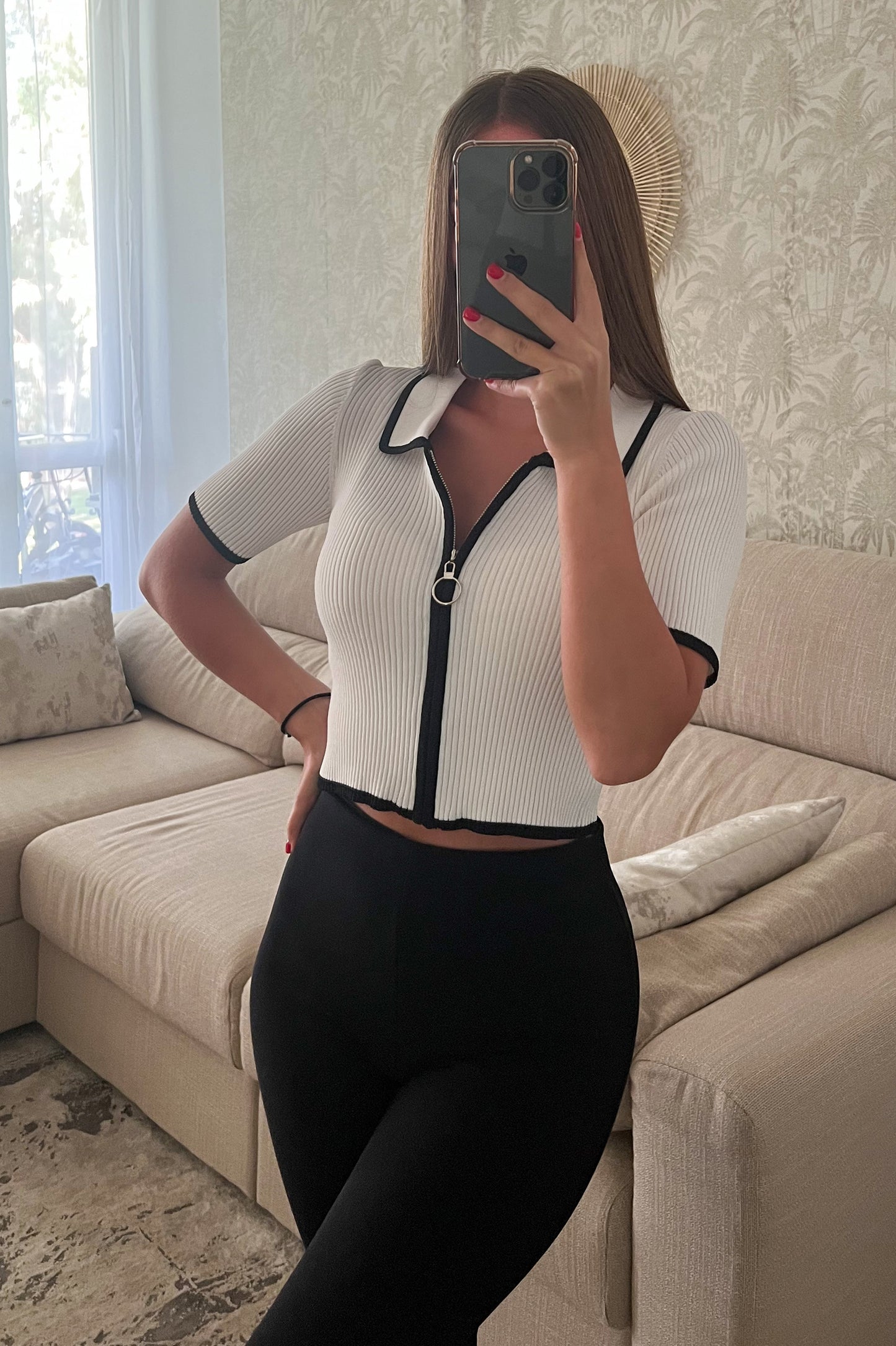 Gilet SCOTT blanc/noir