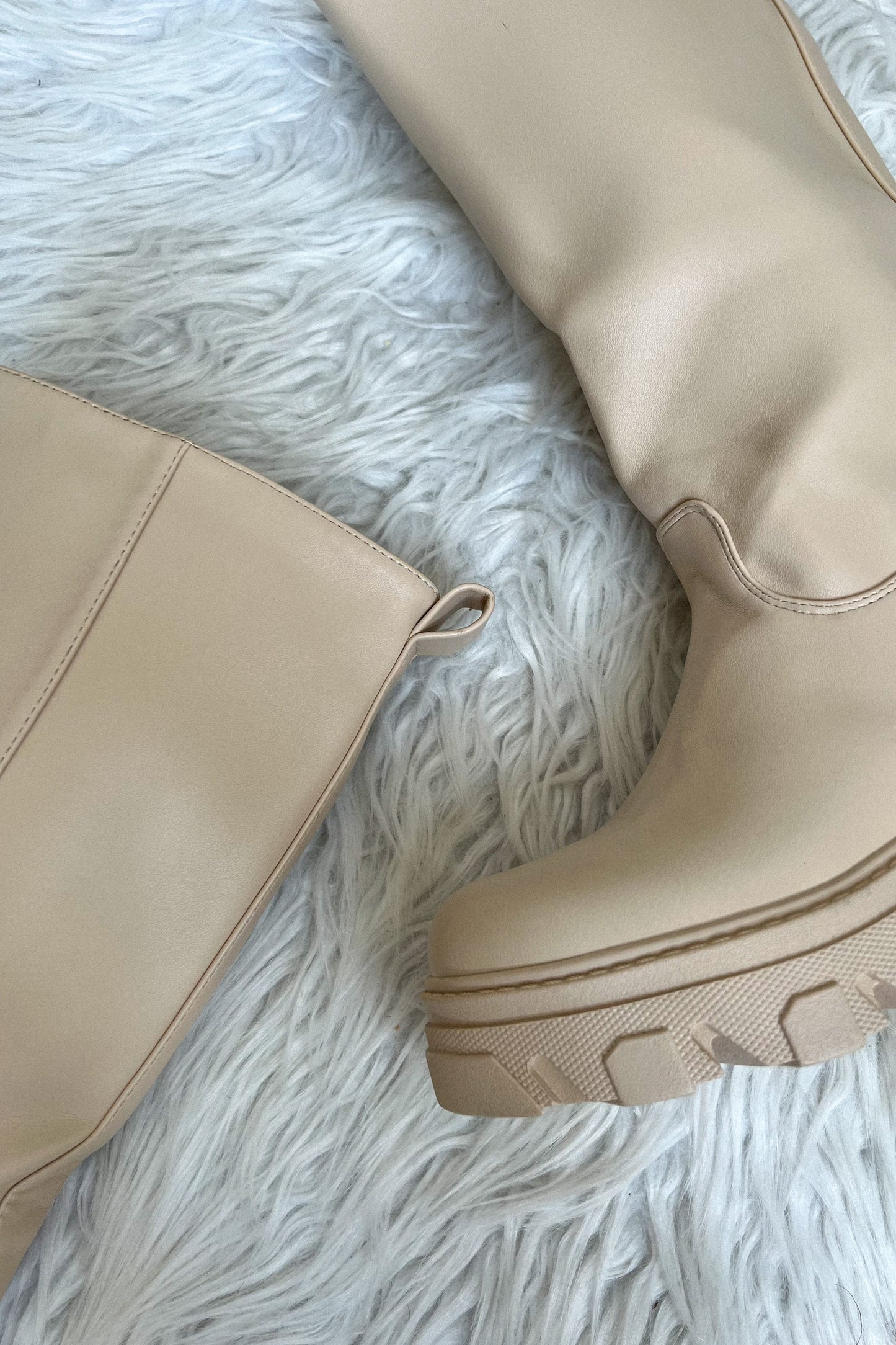 Bottes hautes beiges