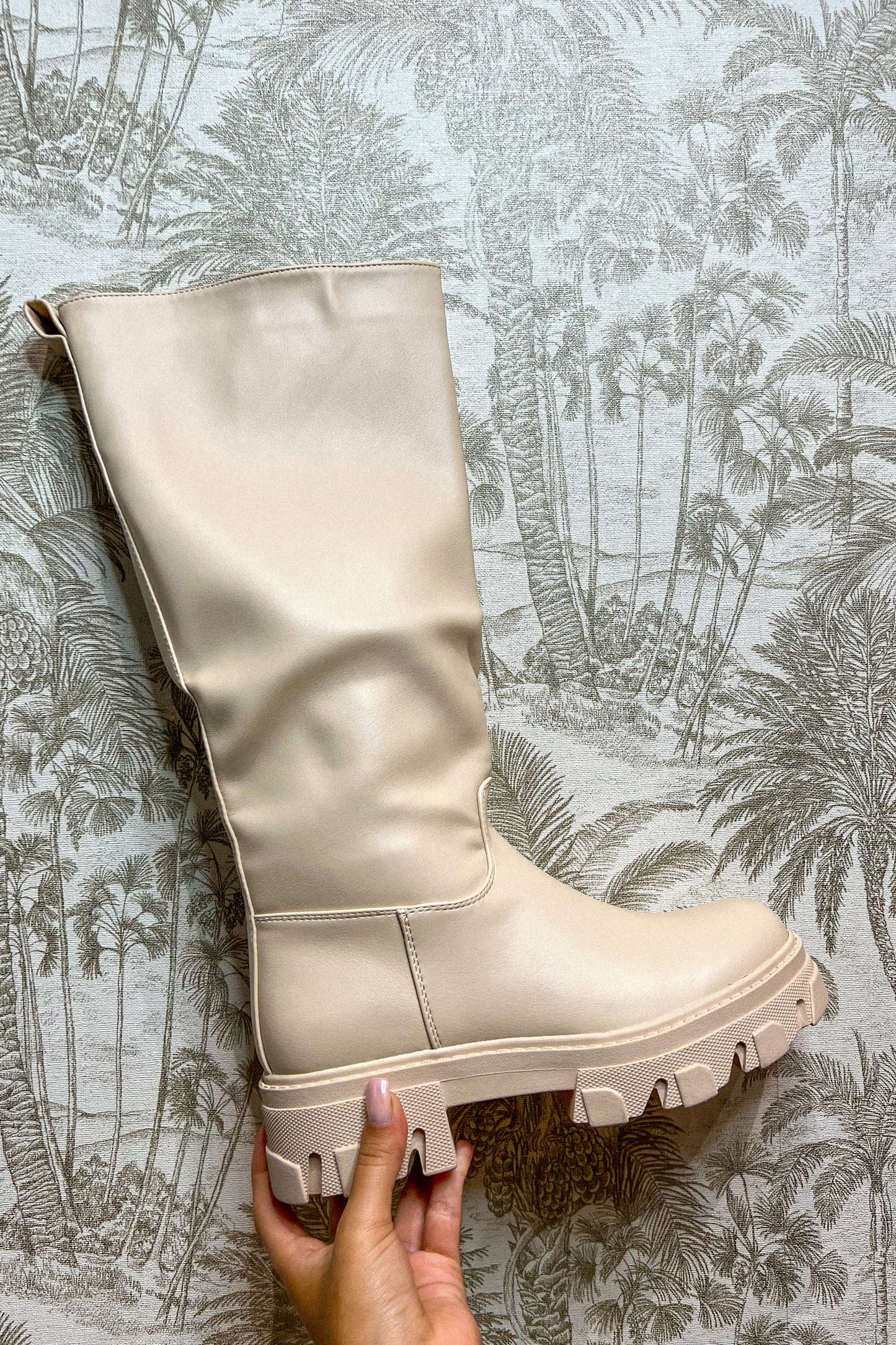 Bottes hautes beiges