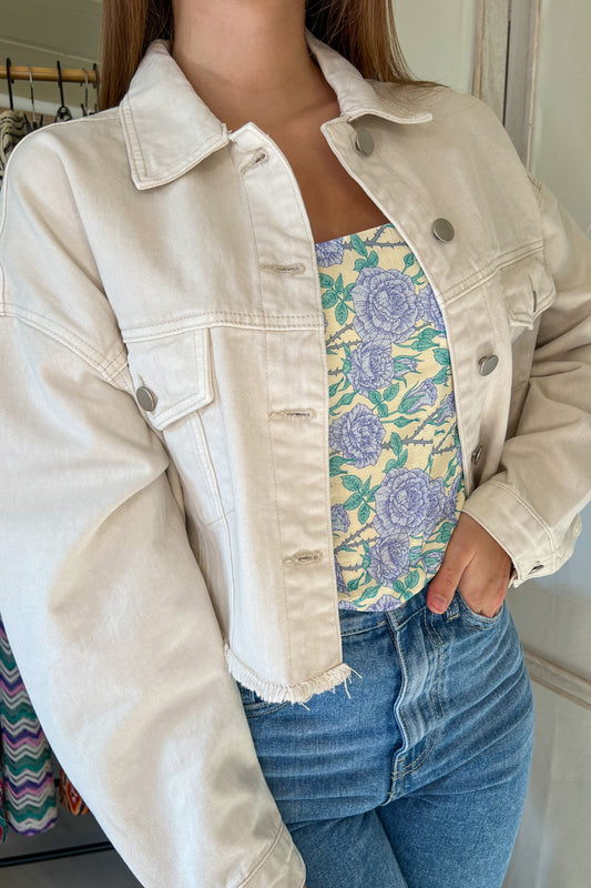 Veste en jeans BEIGE