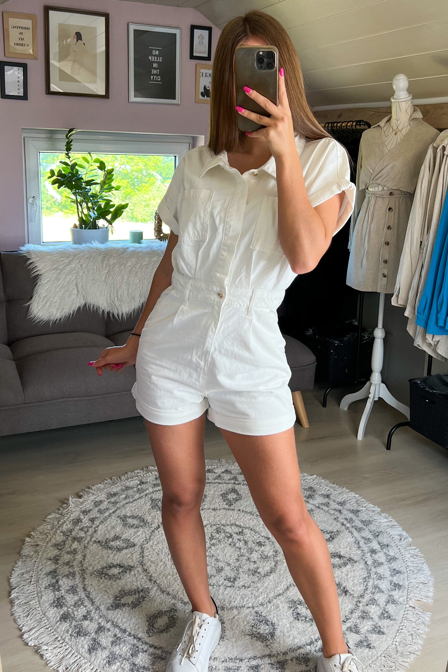 Combi-short Laura blanche