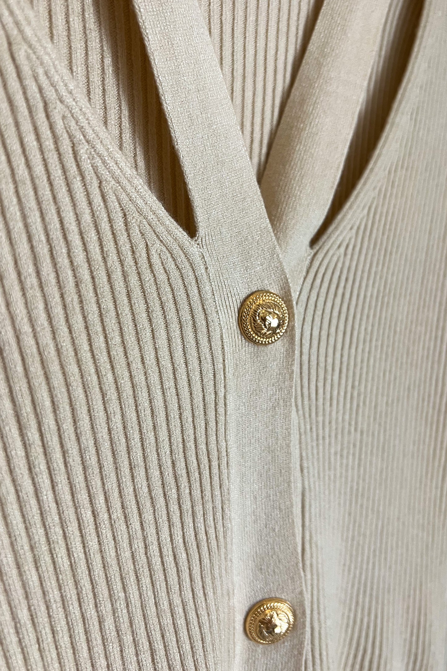 Gilet côtelé BEIGE