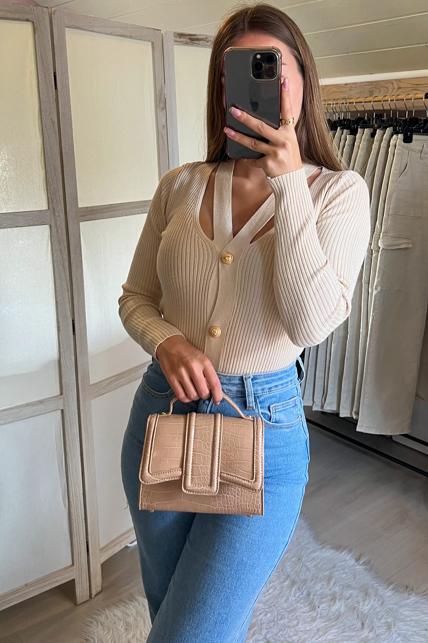 Gilet côtelé BEIGE