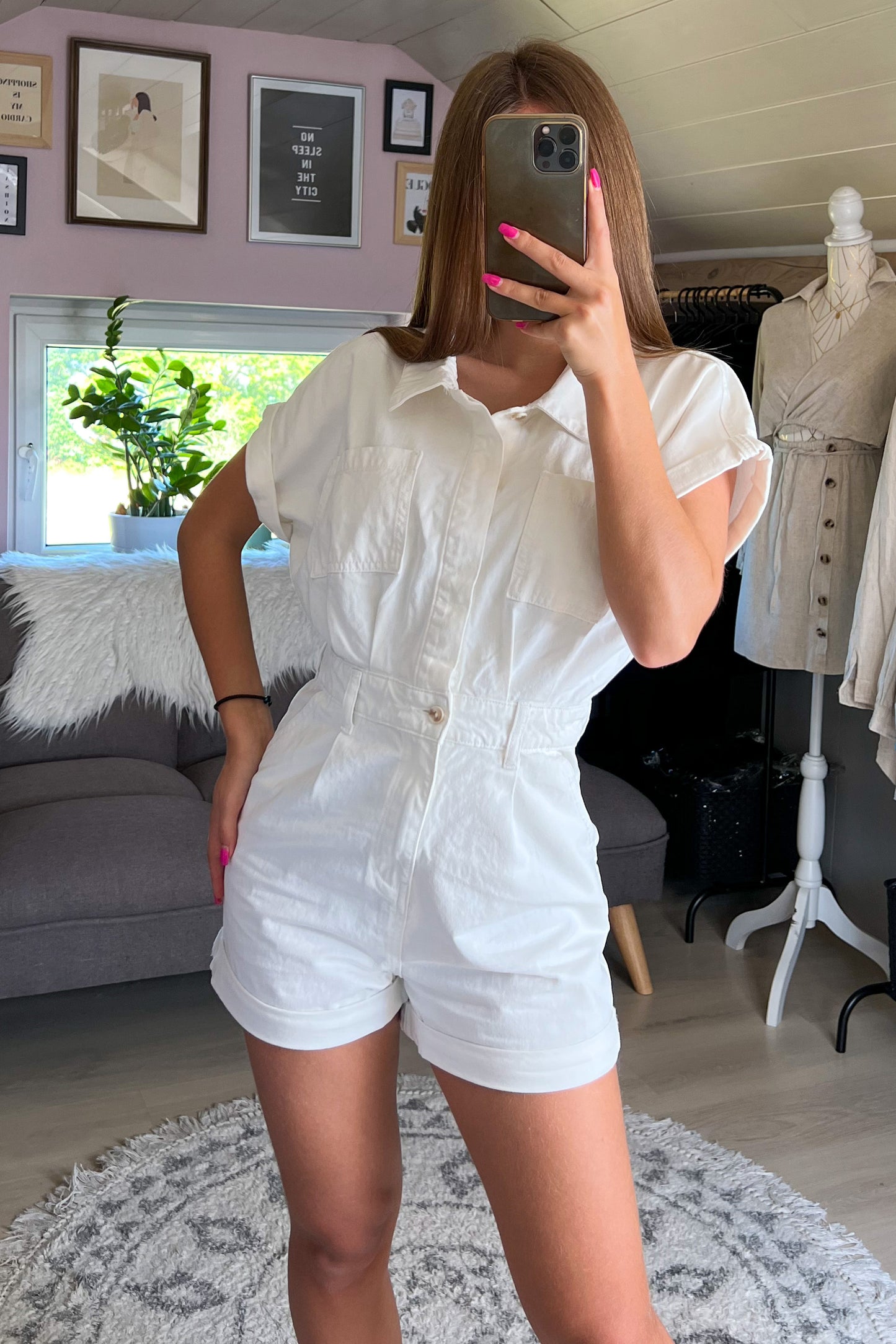 Combi-short Laura blanche