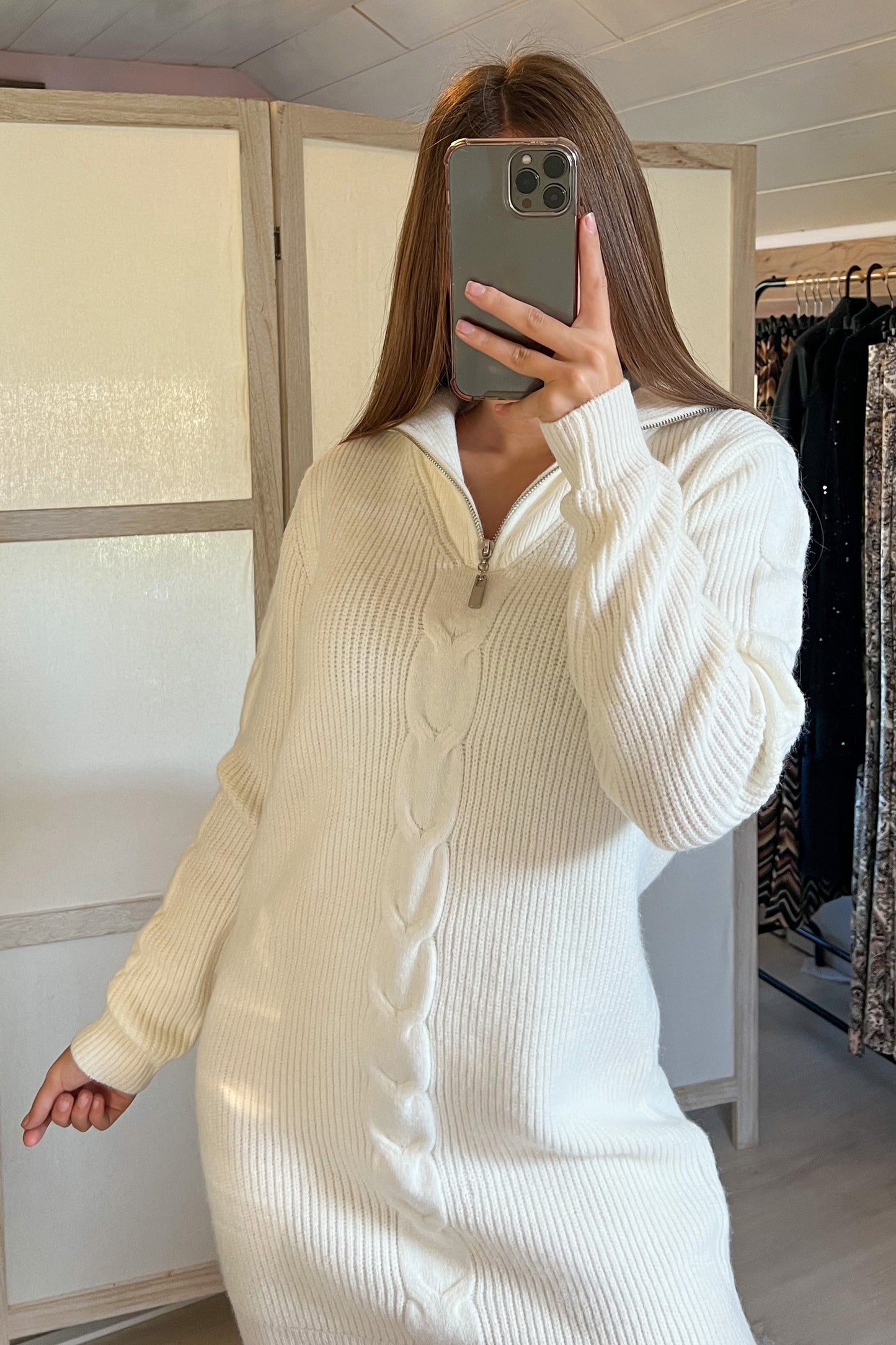 Robe pull JENNA blanche