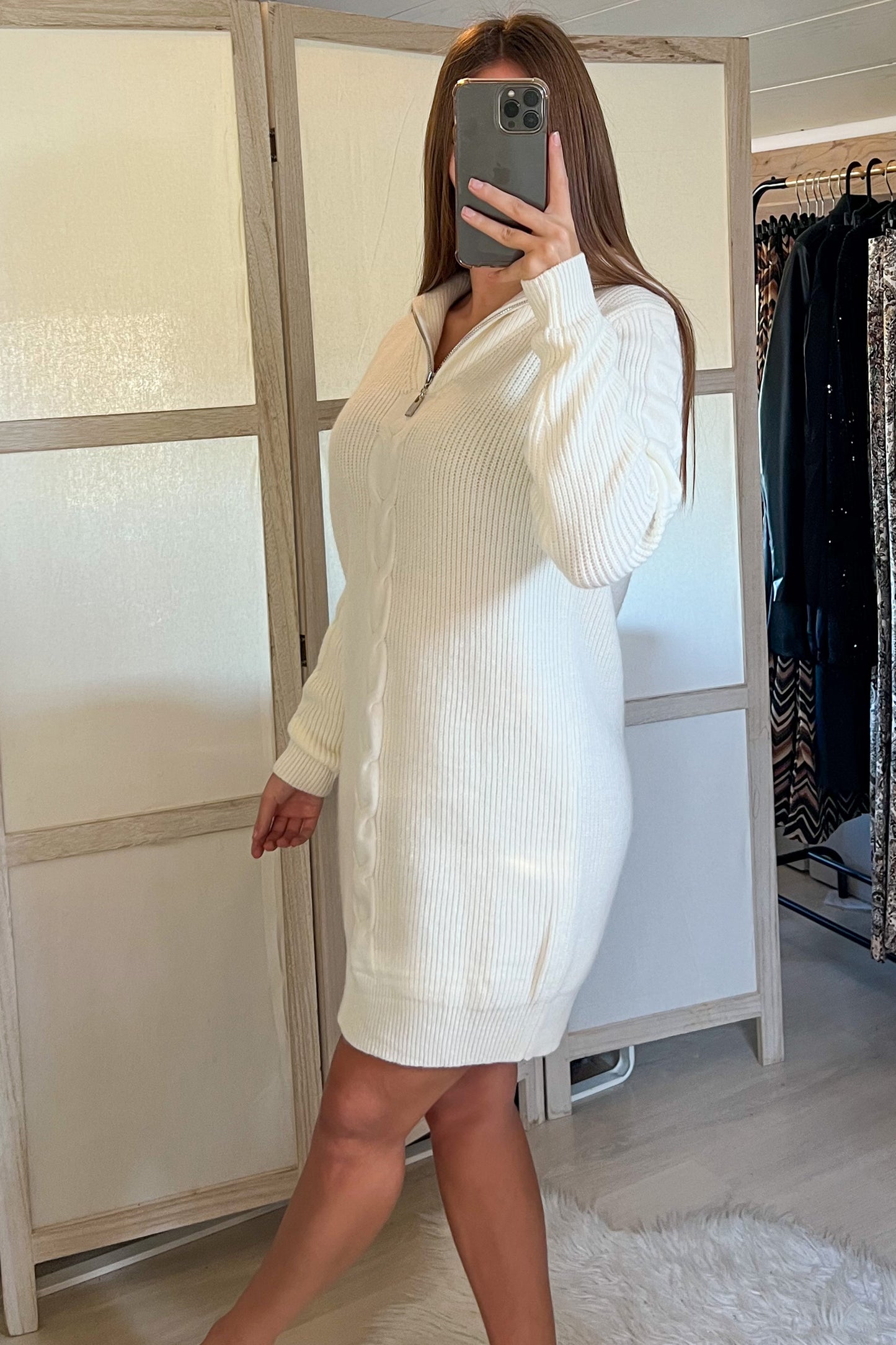 Robe pull JENNA blanche