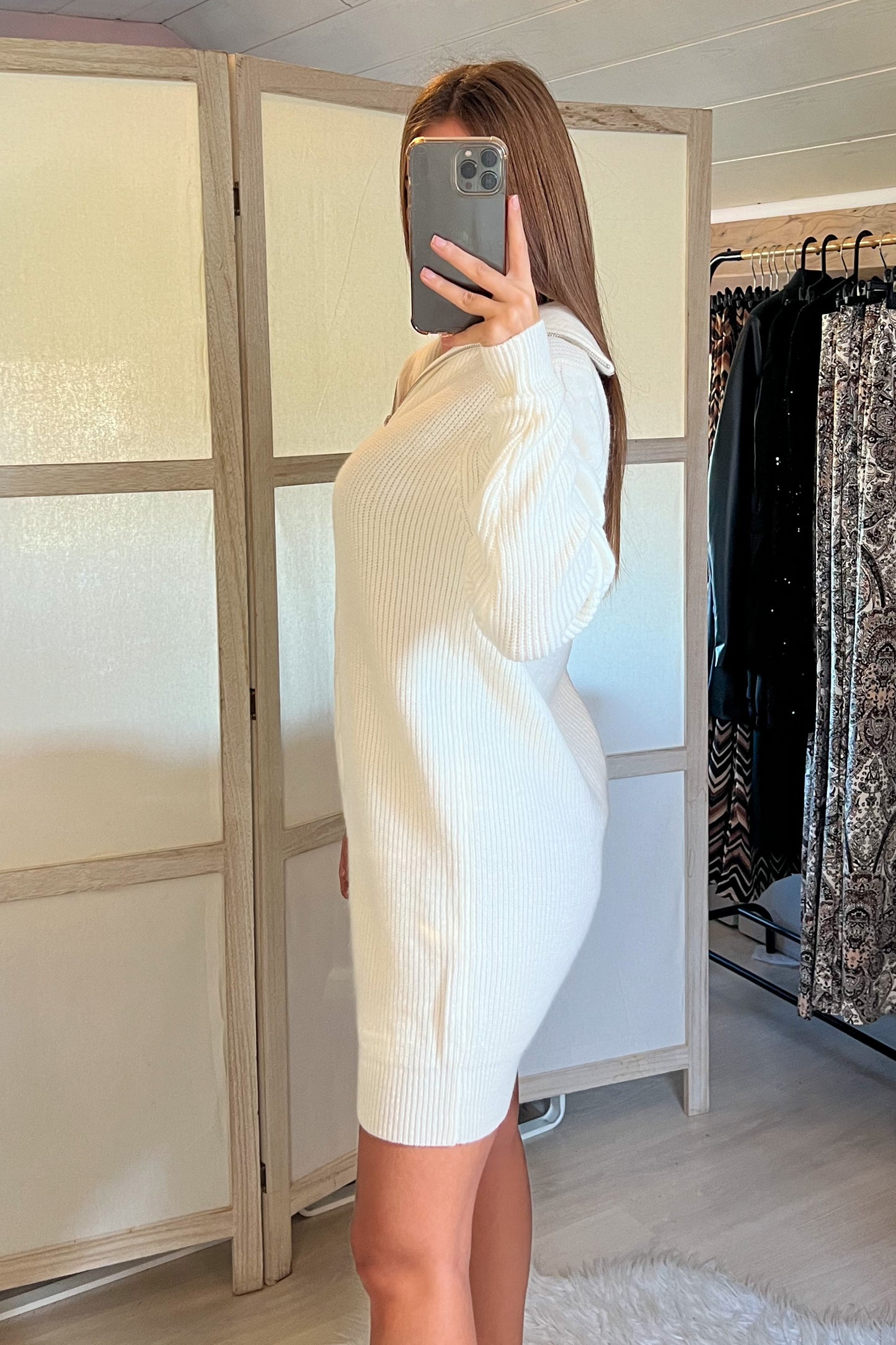 Robe pull JENNA blanche