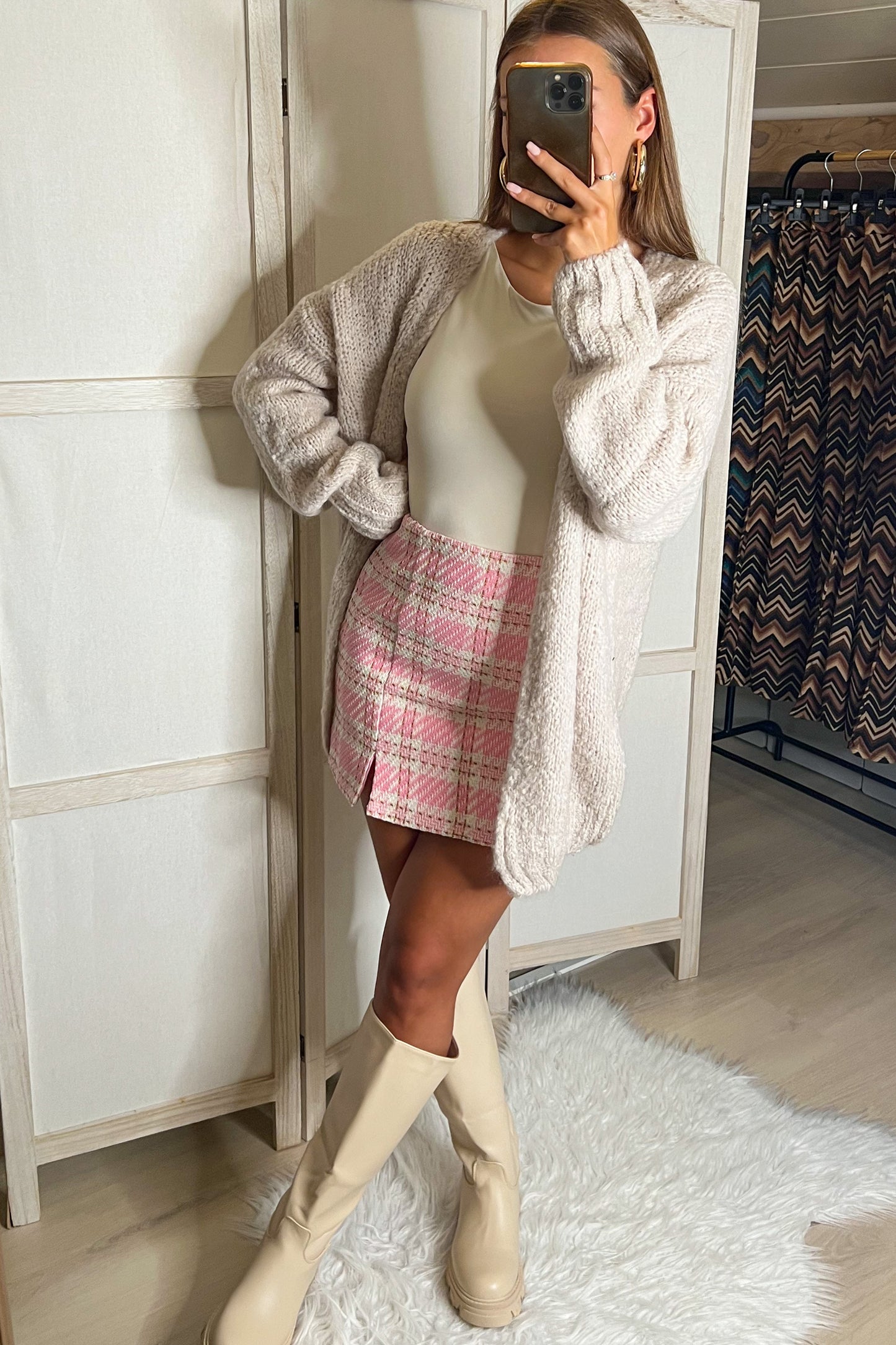 Bottes hautes beiges